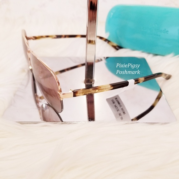 kate spade Accessories Kate Spade Bethann Aviator Gold Sunglasses